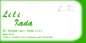 lili kada business card